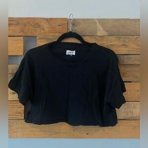 MATE the Label Black Cropped Top